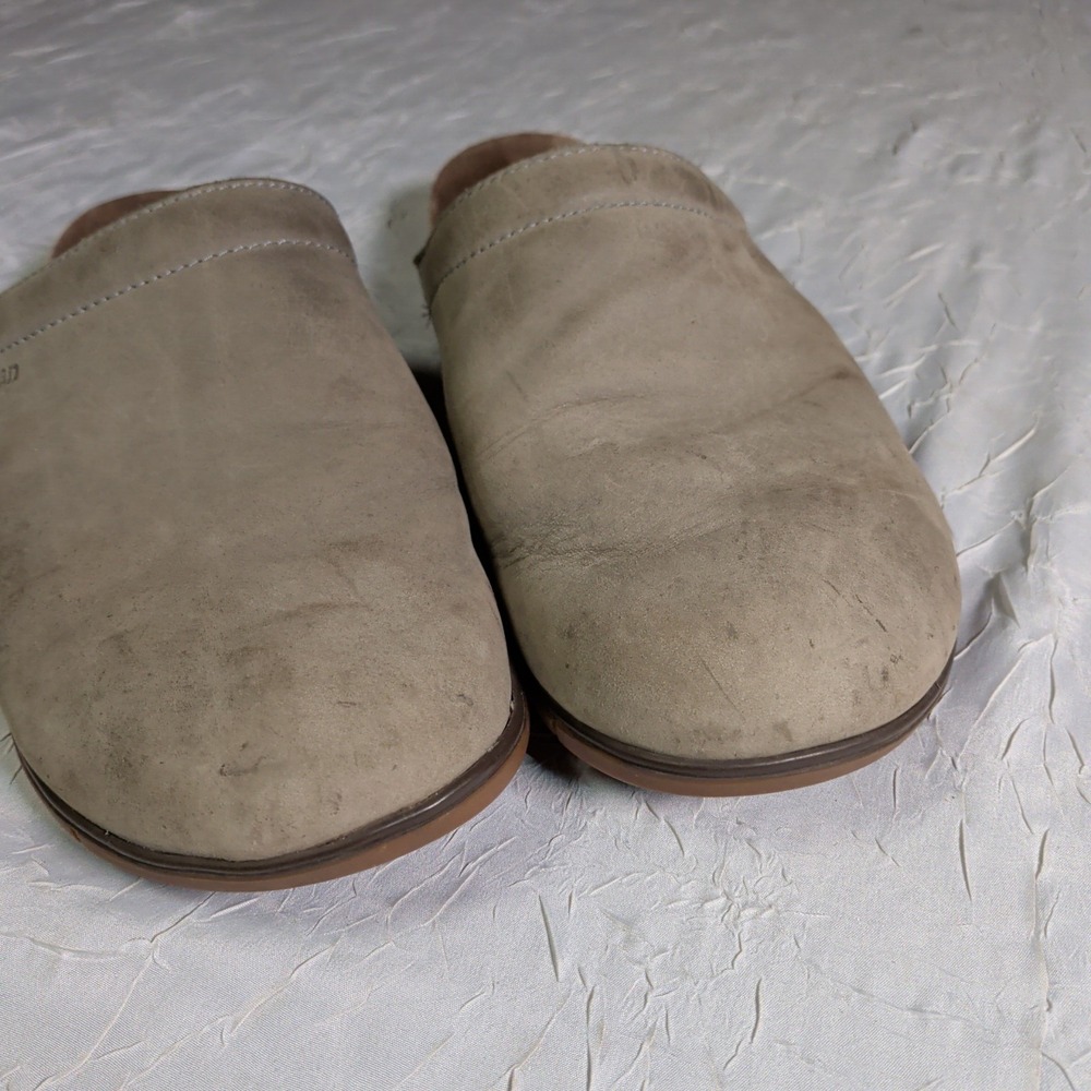 LL Bean Go Anywhere Clogs Womens Size 10 Gray Leather Shoes Bohemian Boho Indie - Picture 3 of 7